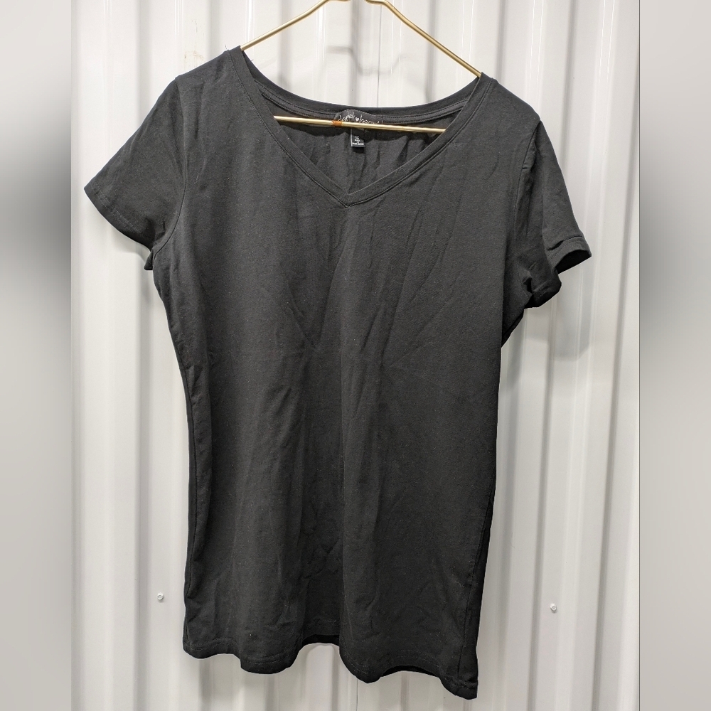 Derek Heart Charcoal V-Neck Short Sleeve Tee